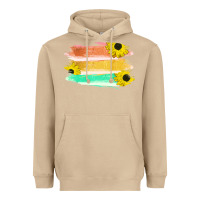 Mushroom Colored Triple Sunflower Brush Strokes Heavyweight Hoodie - Bettercallsaul