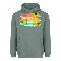 Sage Colored Triple Sunflower Brush Strokes Heavyweight Hoodie - Bettercallsaul