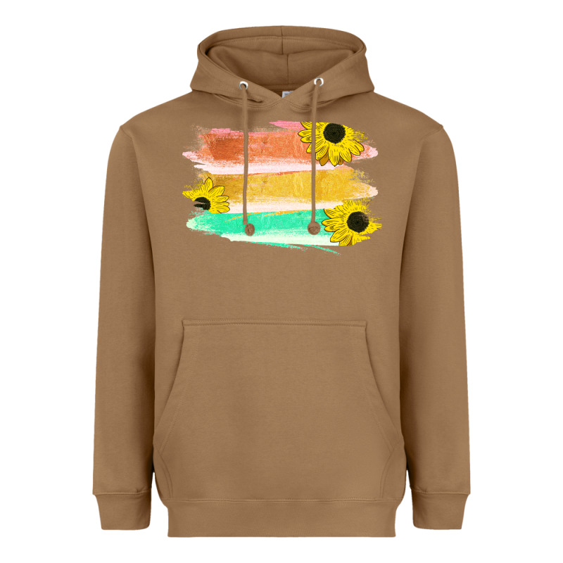 Colored Triple Sunflower Brush Strokes Heavyweight Hoodie by Bettercallsaul | Teevron