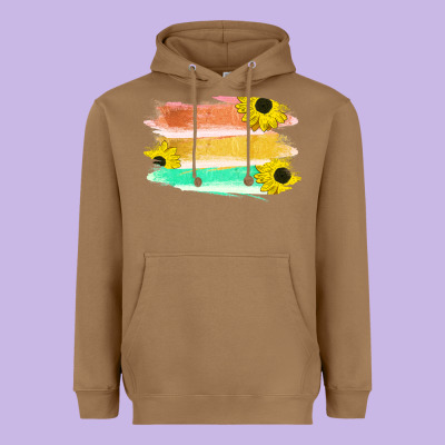 Colored Triple Sunflower Brush Strokes Heavyweight Hoodie Designed By Bettercallsaul