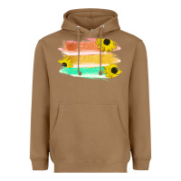 Toasted Coconut Colored Triple Sunflower Brush Strokes Heavyweight Hoodie - Bettercallsaul