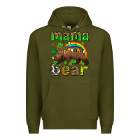 Army Green st patricks mama  bear Premium Hoodie - AdoDesignShop