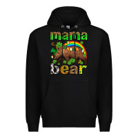 Black st patricks mama  bear Premium Hoodie - AdoDesignShop