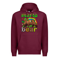 Burgundy st patricks mama  bear Premium Hoodie - AdoDesignShop