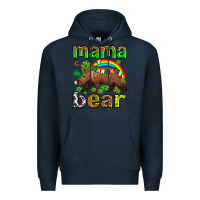 Navy st patricks mama  bear Premium Hoodie - AdoDesignShop
