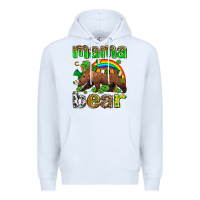 White st patricks mama  bear Premium Hoodie - AdoDesignShop