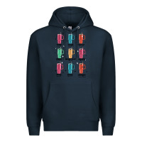 Navy coffee thermos Premium Hoodie - MaliasSmallBusiness