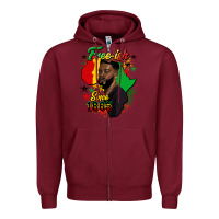Burgundy free ish since 1865 black man Zipper Hoodie - HRA Design Shop