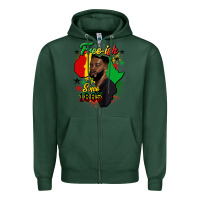 Sports Green free ish since 1865 black man Zipper Hoodie - HRA Design Shop