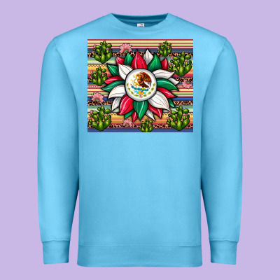 Sunflower Mexican Flag Tumbler Premium Sweatshirt Designed By Jahusdesignshop