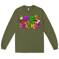 Army Green p.e. teacher cinco de mayo Long Sleeve Tee - texasbilliewilder