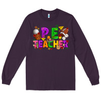 Plum p.e. teacher cinco de mayo Long Sleeve Tee - texasbilliewilder