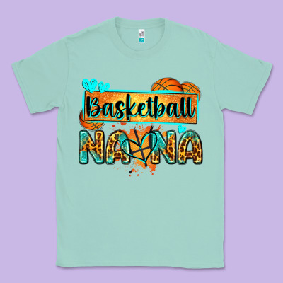 Basketball Nana With Leopard Classic Tee Designed By Zillion Design Studio