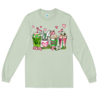 Matcha botanic coffee cups Long Sleeve Tee - AdoDesignShop