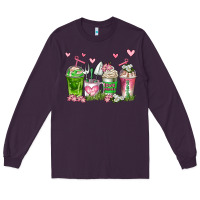 Plum botanic coffee cups Long Sleeve Tee - AdoDesignShop