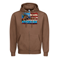 Chestnut Long live freedom 4th of july Zipper Hoodie - Neo Western