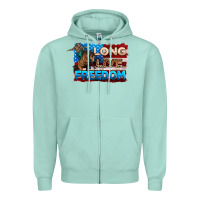 Seafoam Long live freedom 4th of july Zipper Hoodie - Neo Western