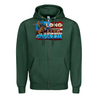Sports Green Long live freedom 4th of july Zipper Hoodie - Neo Western