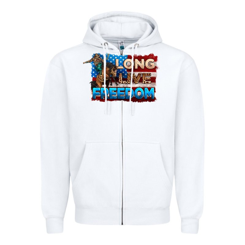 Long Live Freedom 4th Of July Zipper Hoodie by Neo Western | Teevron
