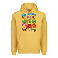 Antique Gold pushing my teacher buttons for 100 days Premium Hoodie - MaliasSmallBusiness