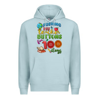 Blue Mist pushing my teacher buttons for 100 days Premium Hoodie - MaliasSmallBusiness