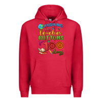 Cardinal pushing my teacher buttons for 100 days Premium Hoodie - MaliasSmallBusiness
