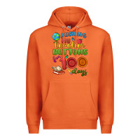 Carrot pushing my teacher buttons for 100 days Premium Hoodie - MaliasSmallBusiness