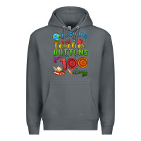 Rock pushing my teacher buttons for 100 days Premium Hoodie - MaliasSmallBusiness