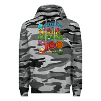 Slate Camo pushing my teacher buttons for 100 days Premium Hoodie - MaliasSmallBusiness