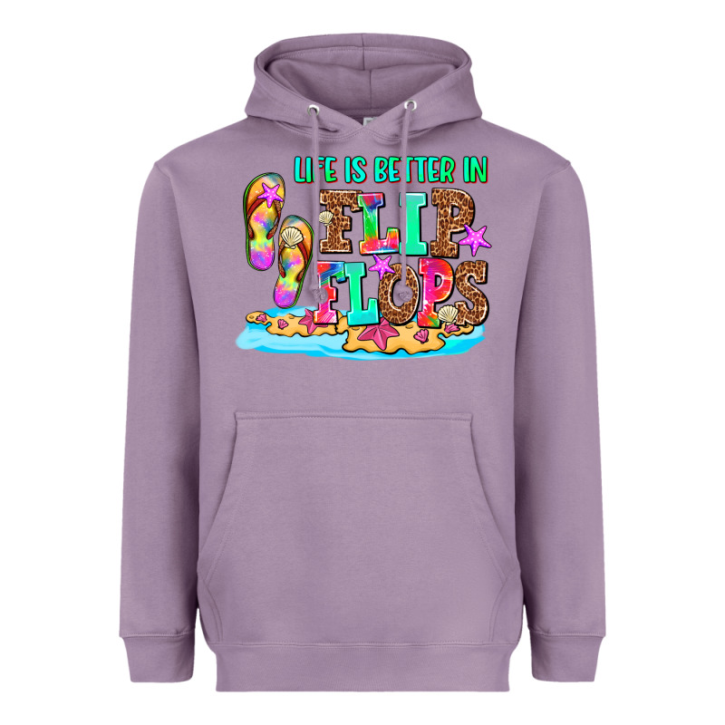 Life Is Better In Flip Flops Heavyweight Hoodie by AdoDesignShop | Teevron