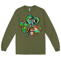 Army Green western shamrock Long Sleeve Tee - RanaPortraitStore