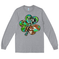 Heather Grey western shamrock Long Sleeve Tee - RanaPortraitStore