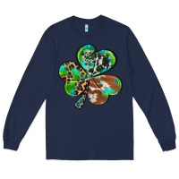 Navy western shamrock Long Sleeve Tee - RanaPortraitStore