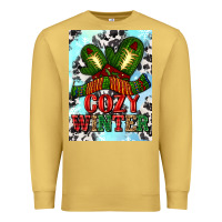 Antique Gold cozy winter with gloves and scarf Premium Sweatshirt - AdoDesignShop