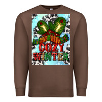 Chestnut cozy winter with gloves and scarf Premium Sweatshirt - AdoDesignShop
