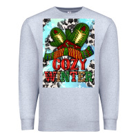 Heather Grey cozy winter with gloves and scarf Premium Sweatshirt - AdoDesignShop