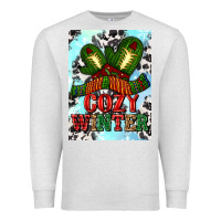 Oatmeal Heather cozy winter with gloves and scarf Premium Sweatshirt - AdoDesignShop