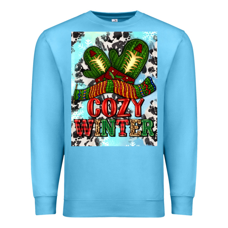 Cozy Winter With Gloves And Scarf Premium Sweatshirt by AdoDesignShop | Teevron