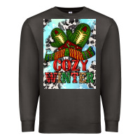 Smoke cozy winter with gloves and scarf Premium Sweatshirt - AdoDesignShop