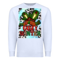 White cozy winter with gloves and scarf Premium Sweatshirt - AdoDesignShop