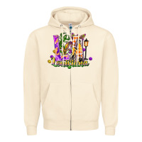 Sandshell louisiana la mardi gras Zipper Hoodie - FaDigitalArtStudio