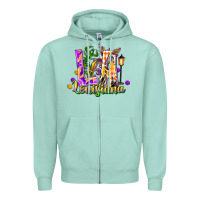 Seafoam louisiana la mardi gras Zipper Hoodie - FaDigitalArtStudio