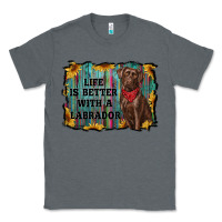 Charcoal Heather life is better with a labrador Classic Tee - RanaPortraitStore
