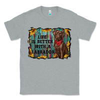 Heather Grey life is better with a labrador Classic Tee - RanaPortraitStore