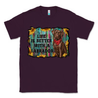 Plum life is better with a labrador Classic Tee - RanaPortraitStore