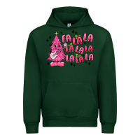 Forest Green pink christmas fa la la Urban Hoodie - MaliasSmallBusiness