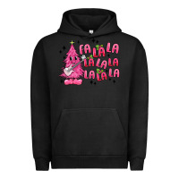 Pigment Black pink christmas fa la la Urban Hoodie - MaliasSmallBusiness