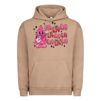 Pigment Burro pink christmas fa la la Urban Hoodie - MaliasSmallBusiness