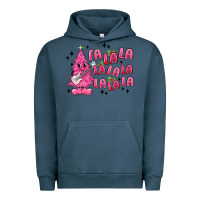 Pigment Midnight Navy pink christmas fa la la Urban Hoodie - MaliasSmallBusiness