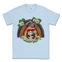 Dusty Blue ladybuy gnomies rainbow Classic Tee - BarkalooDesign